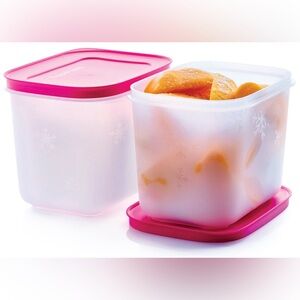 Tupperware Freezer Mates PLUS Small Deeps 2pc with Mini PLUS Container Set